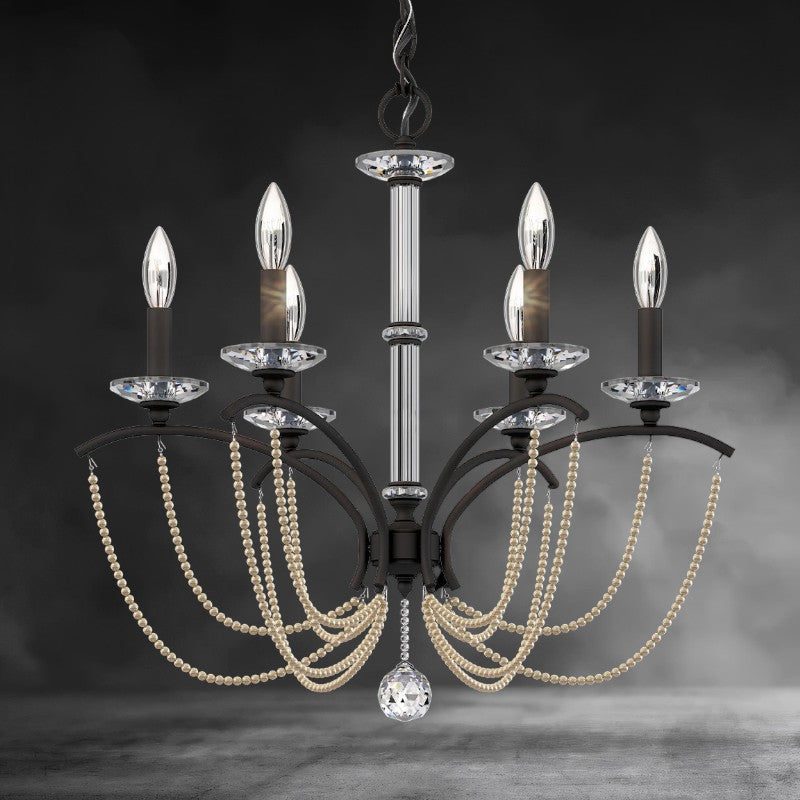Priscilla Crystal Candlestick Chandelier 23"